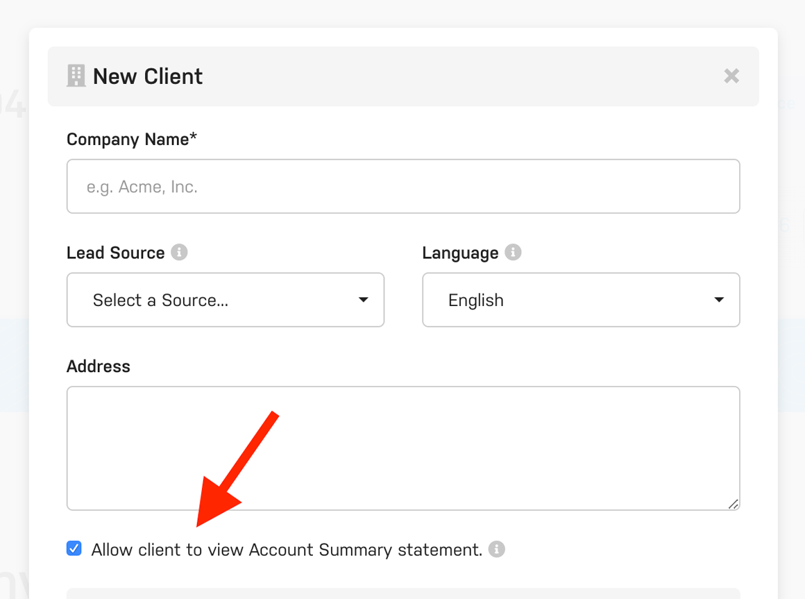 Harpoon Account Summary Toggle
