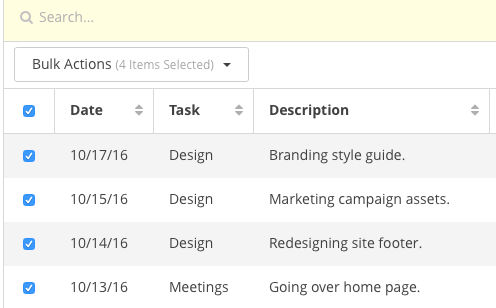 Harpoon Bulk Actions Selected