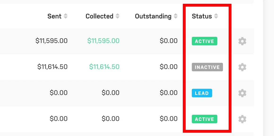 Harpoon Client Status Column