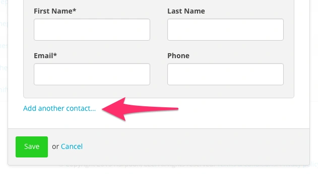 Harpoon Contacts Add