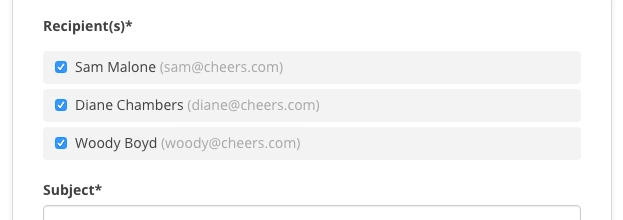 Harpoon Contacts Send Invoice