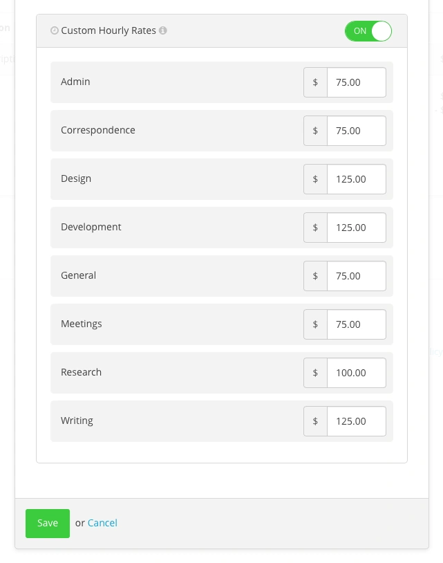 Harpoon Custom Client Rates Open