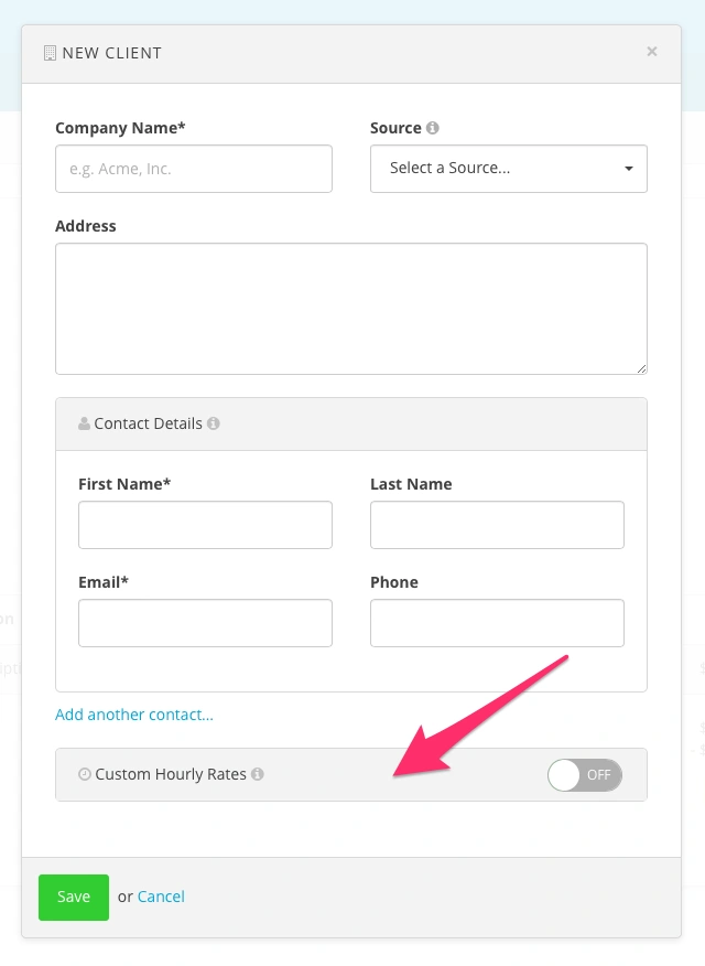 Harpoon Custom Client Rates