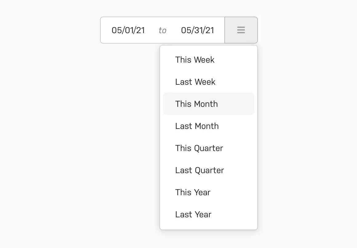 Harpoon Date Range Picker