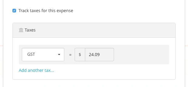 Harpoon Expense Tax Open