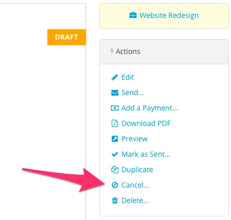 Harpoon Invoice Cancel