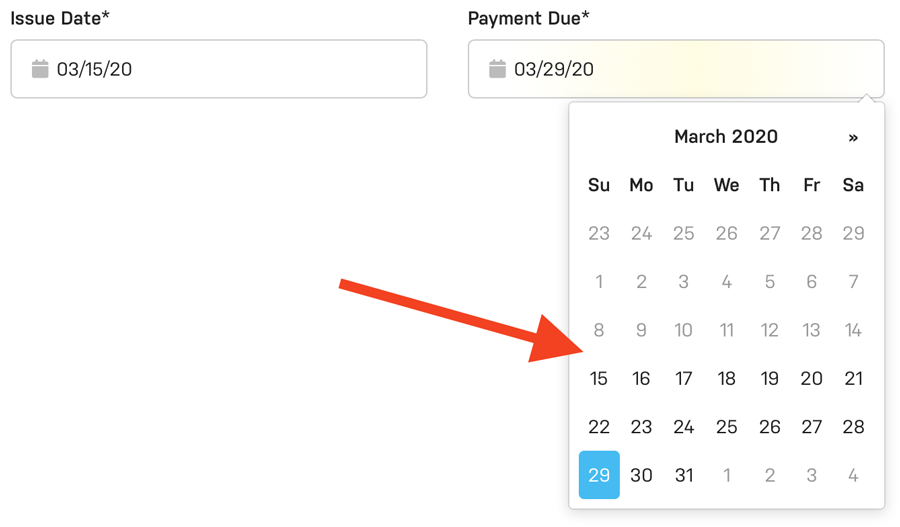 Harpoon Invoices Custom Due Dates Picker