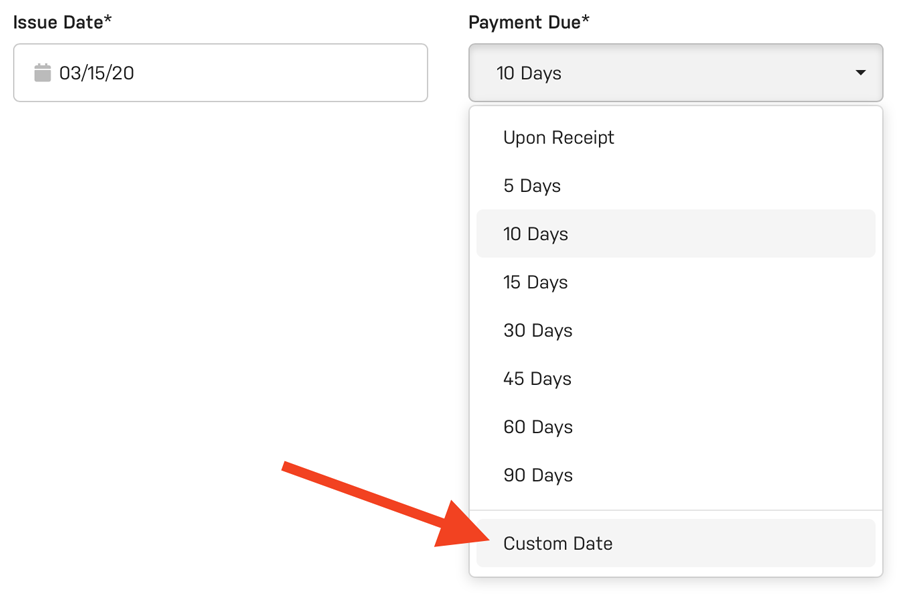 Harpoon Invoices Custom Due Dates Relative