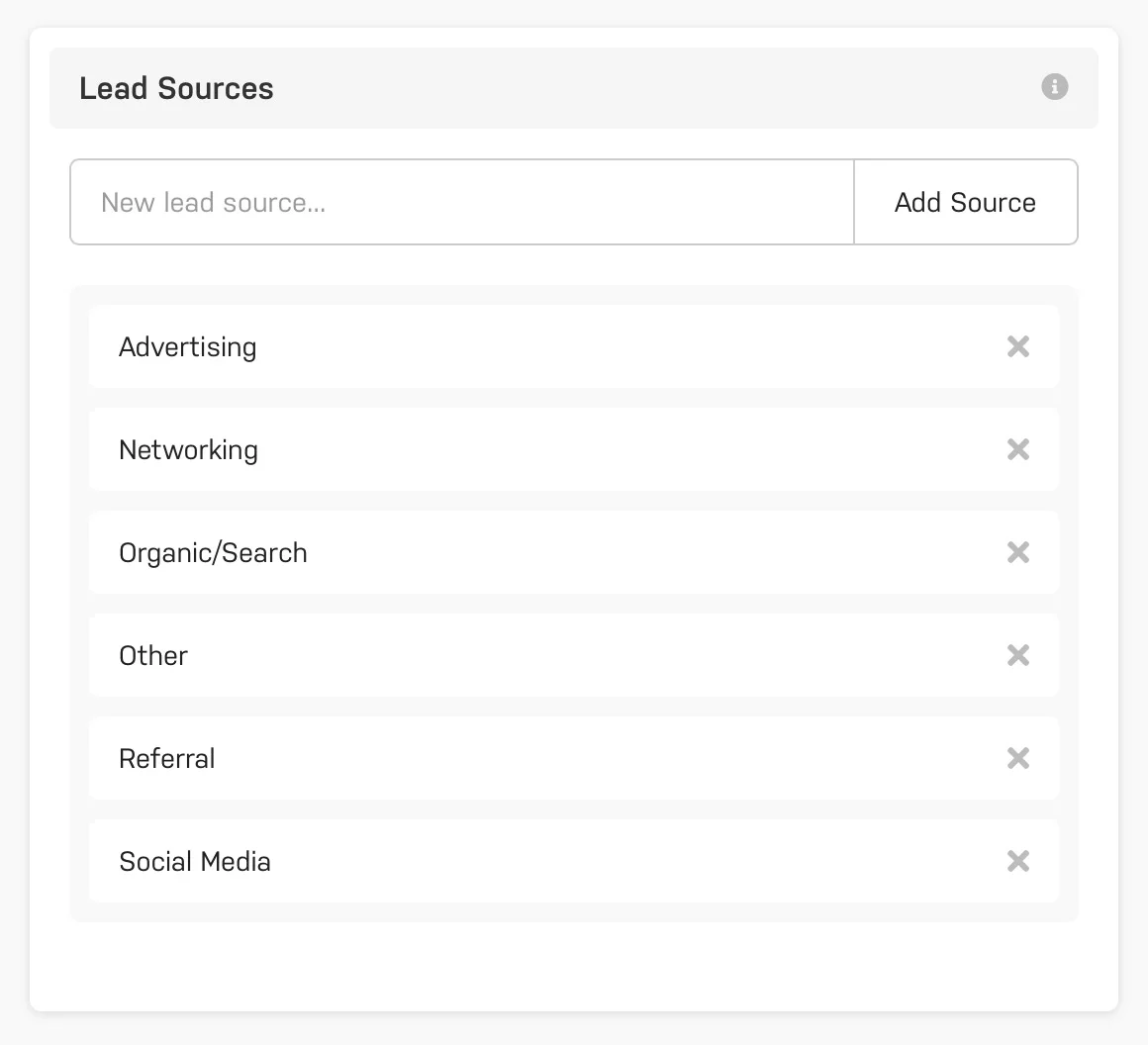 Harpoon Lead Sources List