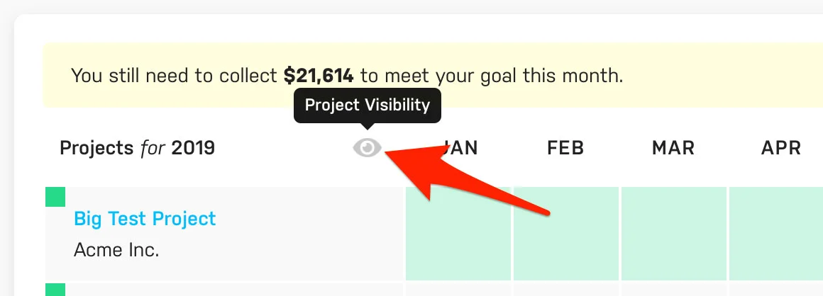 Harpoon Project Visibility Icon