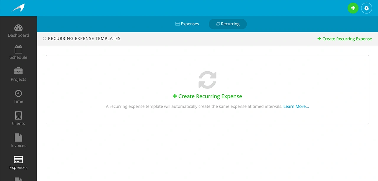 Harpoon Recurring Expense Screen