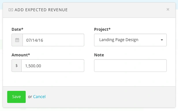 Harpoon Schedule Add Expected Modal
