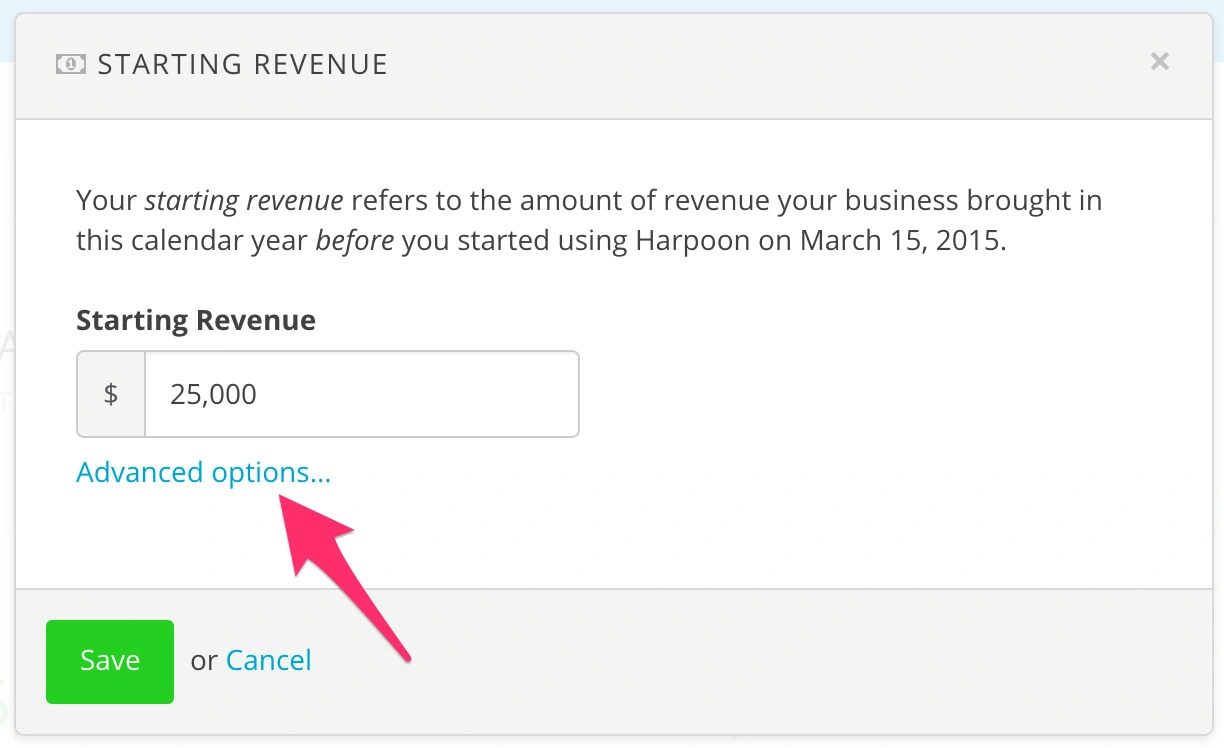 Harpoon Starting Revenue Advanced Link