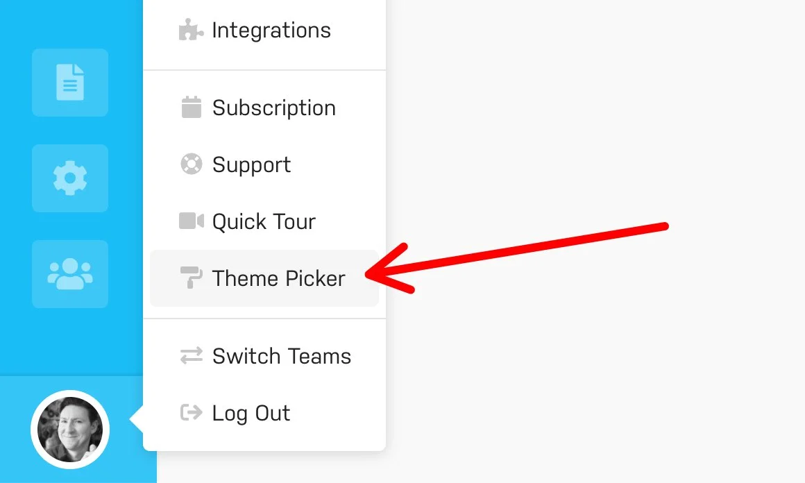 Harpoon Theme Picker Menu