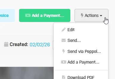 Sending e-invoice via Peppol